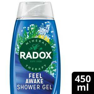 Radox Feel Awake Sea Minerals 2in1 Shower Gel Body Wash Shampoo 450ml