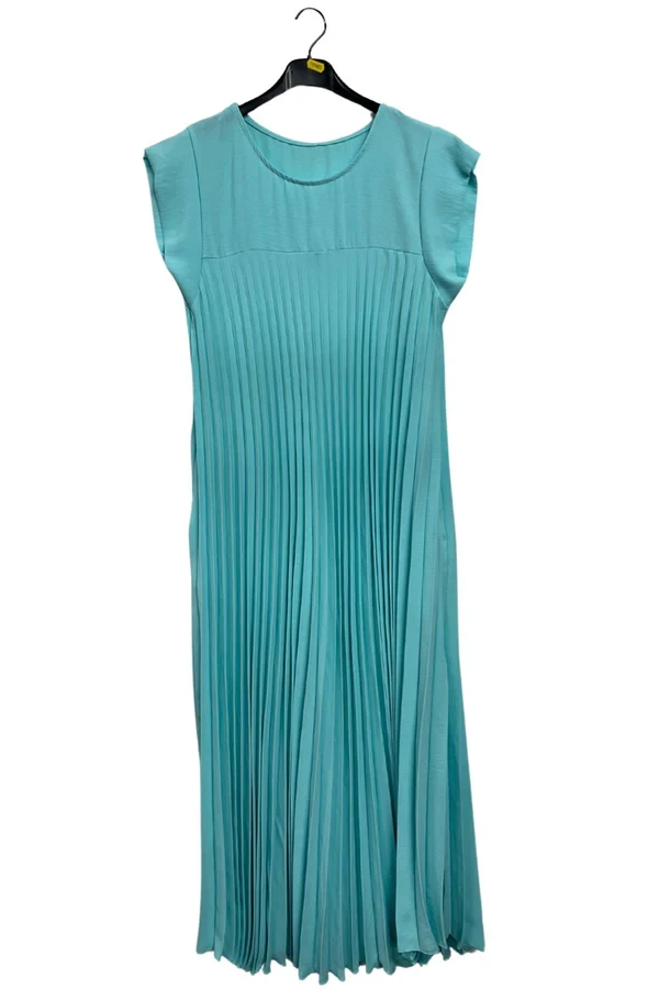 Plain Pleated Texture Dress
