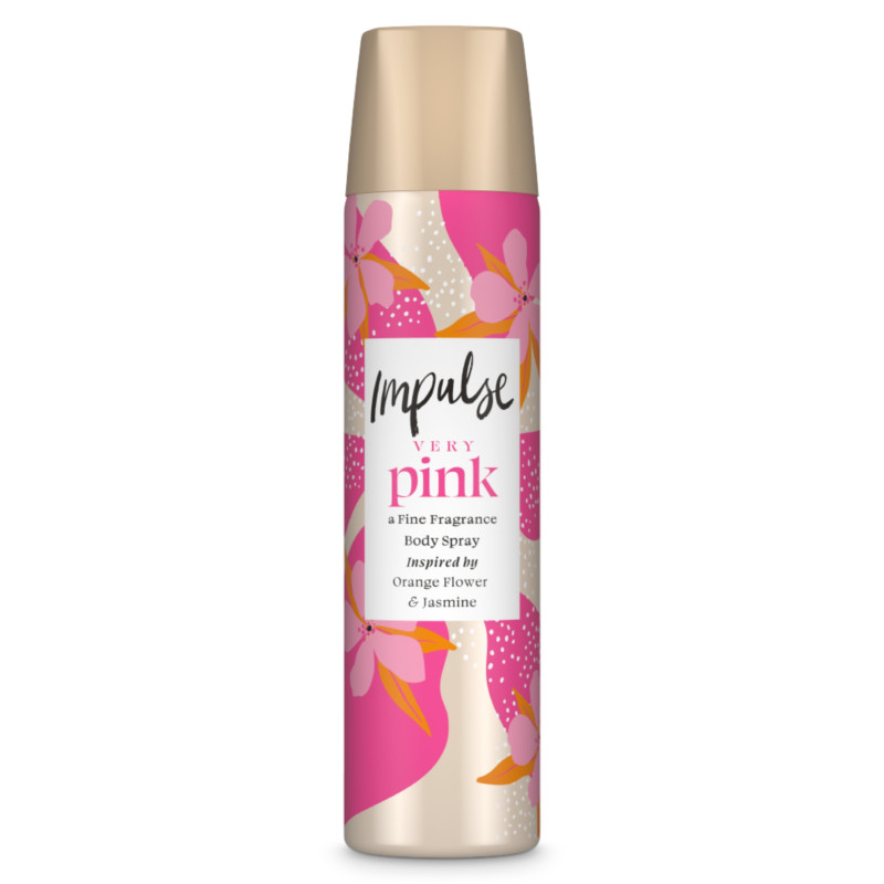 Impulse Very Pink Women's Body Spray Orange Flower and Jasmine Scent 75ml