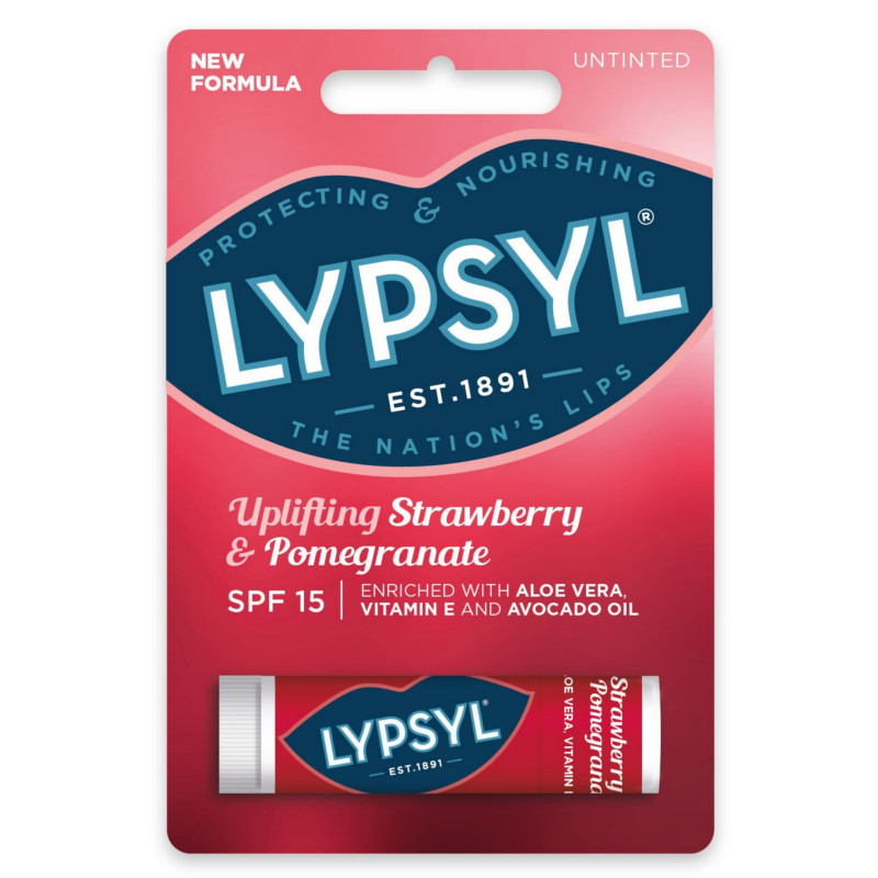 Lypsyl Uplifting Strawberry and Pomegranate SPF 15 Nourishing Lip Balm