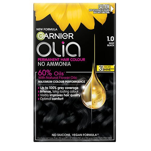 Garnier Olia Permanent No Ammonia Hair Dye Deep Black 1.0