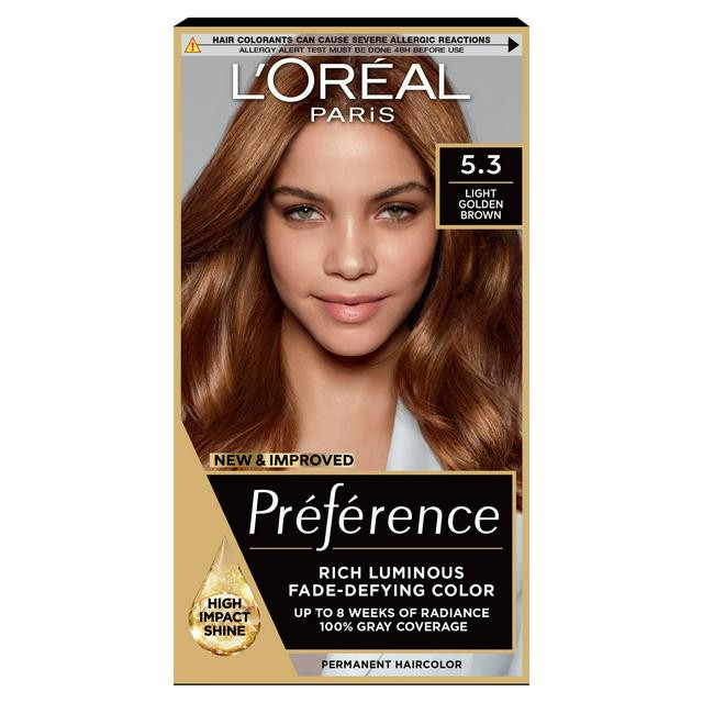 L'Oreal Paris Preference Permanent Hair Dye Virginia Light Golden Brown 5.3