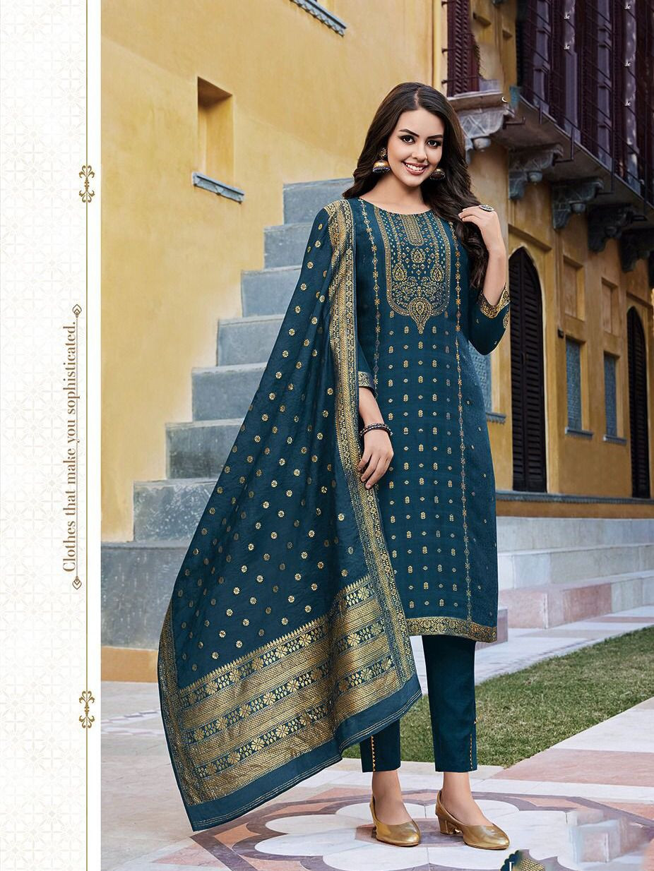 pure Dola viscose jaquard with pure khatli work with full inner salwar