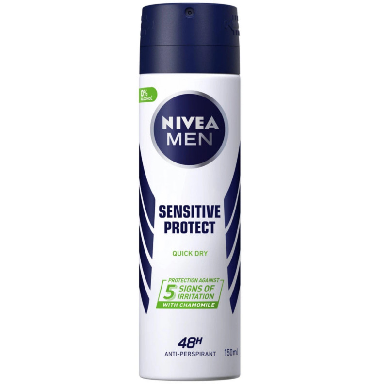 Nivea Sensitive Protect Quick Dry Anti-Perspirant Deodorant Body Spray 150ml