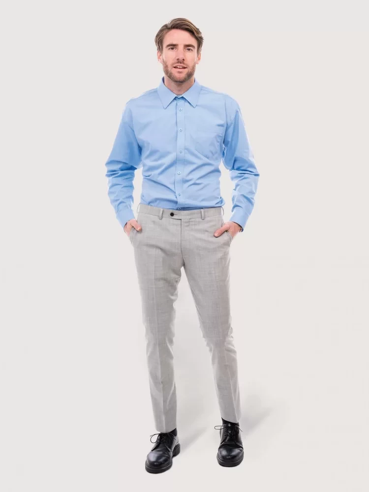 Men's Long Sleeve Poplin Shirt