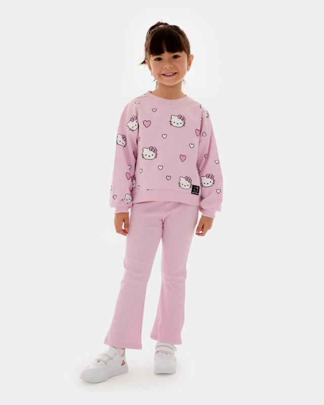 Girls Kitty Print Top & Leggings Set (4-7Y)