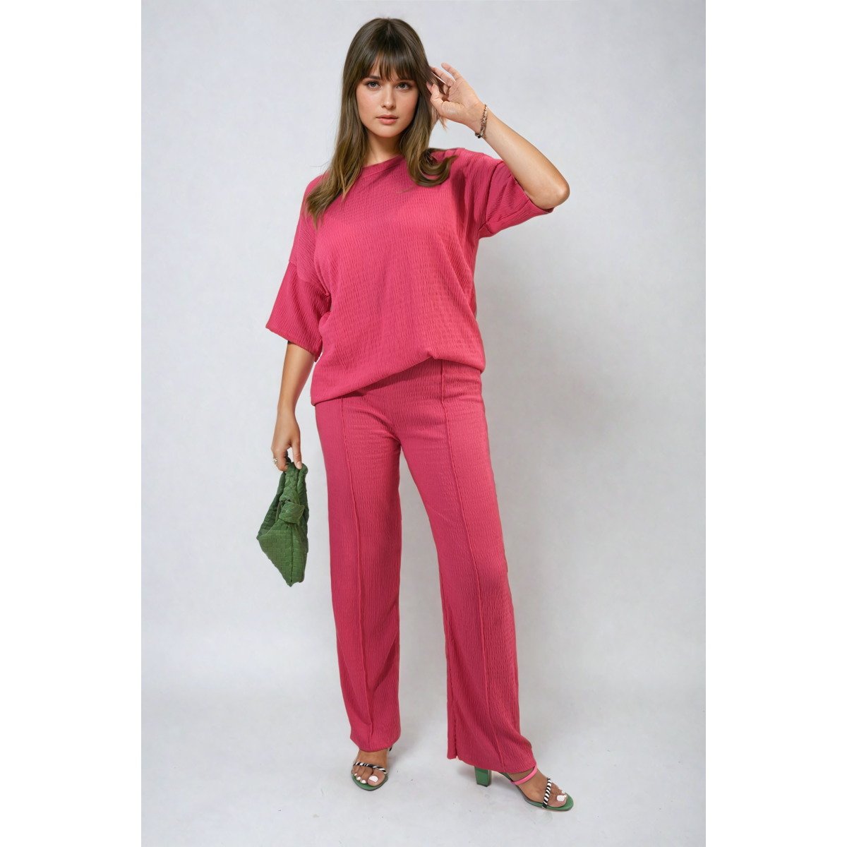 PATTERN TOP AND TROUSER CO-ORD SET