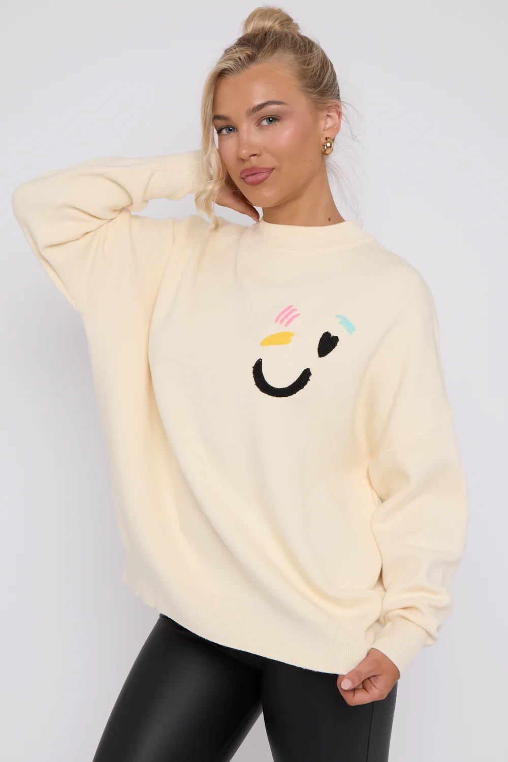 SMILE SLOGAN JUMPER