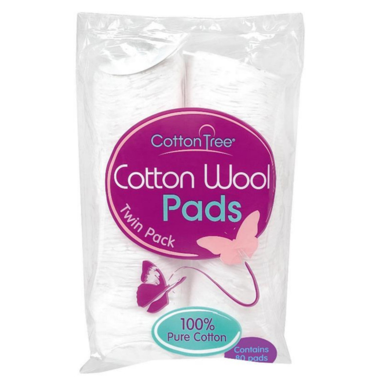 Cotton Tree Cotton Wool Pads Twin Pack 80Pads