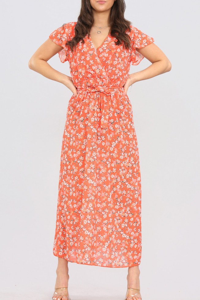 Floral Wrap Maxi Dress
