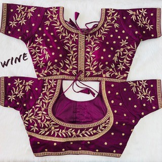 Heavy Embroidery Work Blouse With Stone Work
