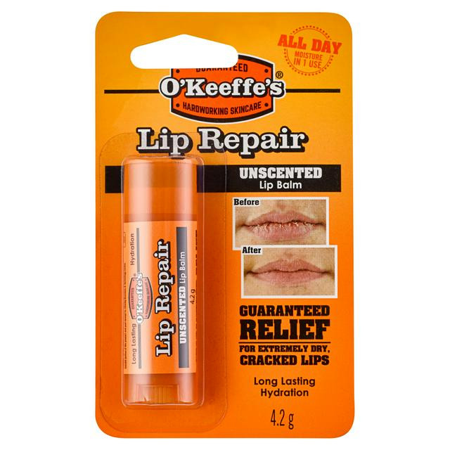 O'Keeffe's Lip Repair Unscented Lip Balm 4.2g