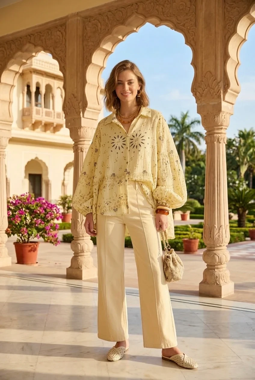 PRINTED CHEESE CLOTH SHIRT