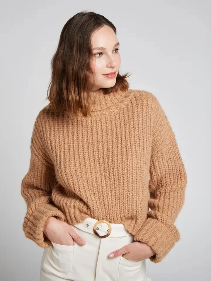 Pernette - Comfort Short Turtleneck Sweater in Recycled Material
