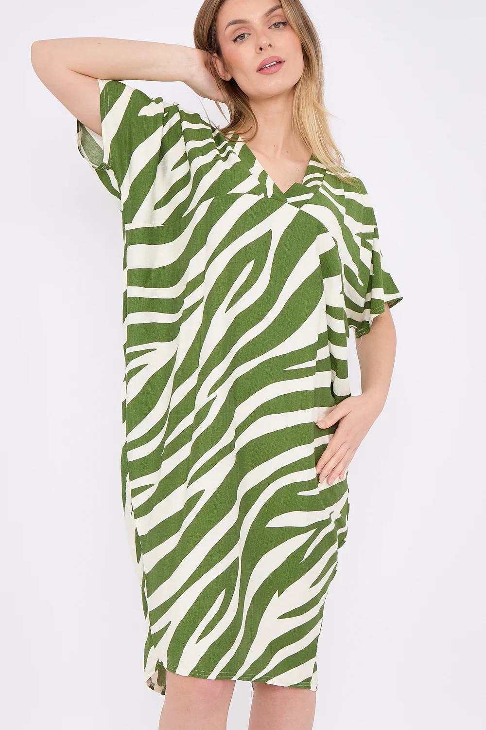 CAP SLEEVE ZEBRA DRESS