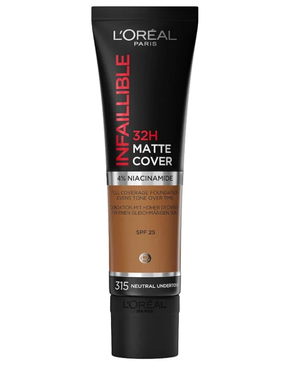 L'Oreal Paris Infallible 32HR Matte Cover Foundation 315 Neutral Undertone
