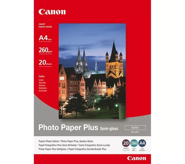 CANON SG-201 A4 Semi-Gloss Satin Photo Paper Plus - 20 Sheets