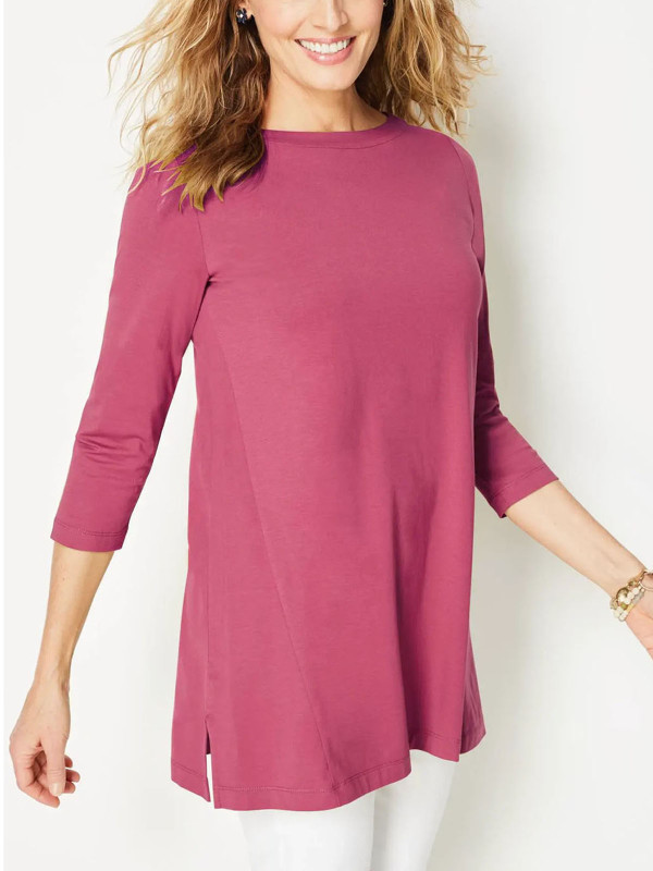 PINK Luxe Supima 3/4 Sleeve Tunic