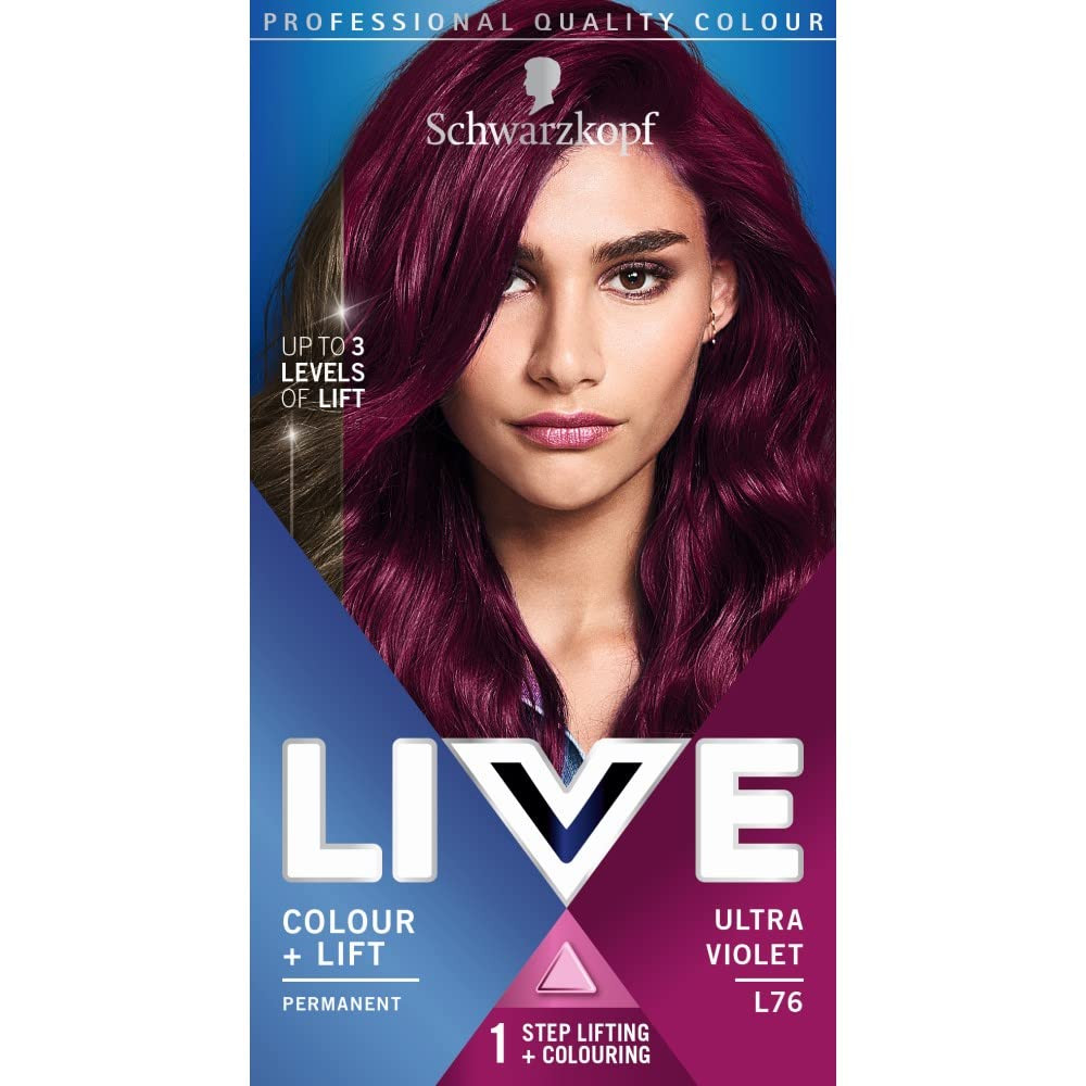 Schwarzkopf Live Intense Colour & Lift Permanent Hair Dye Ultra Violet L76