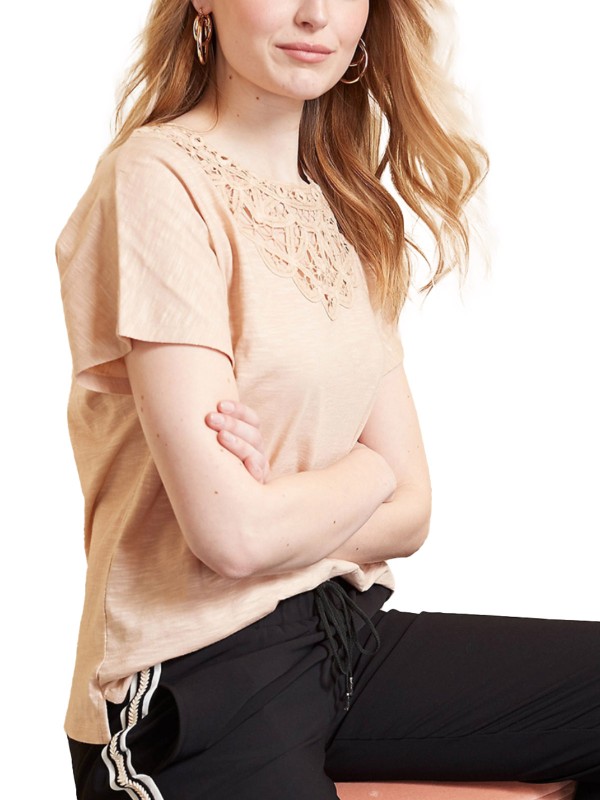 Together STONE Lace Trim Top - Plus Size 14 to 26