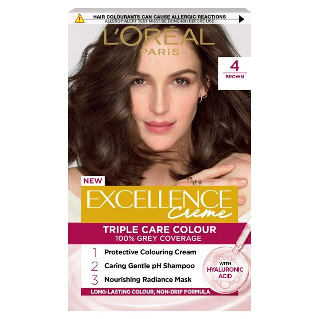 L'Oreal Paris Excellence Permanent Hair Dye Dark Brown 4