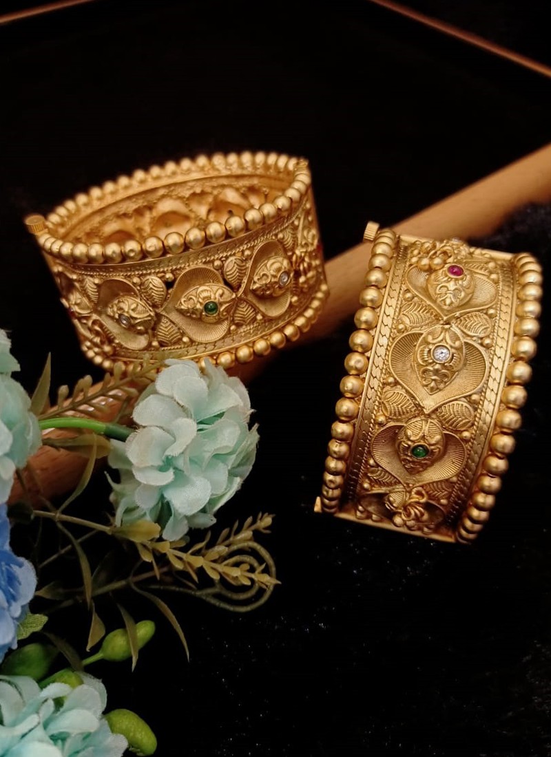 Shop Now Antique Gold Nakshi Kadas Bangles Collection