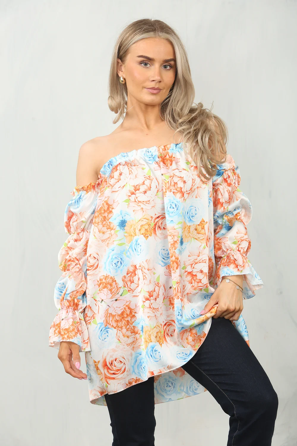 FLORAL PUFF SLEEVE BLOUSE
