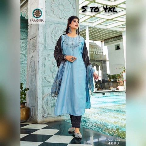 Cotton Silk With Full Inner & Purely done Handwork Kurti & Pant