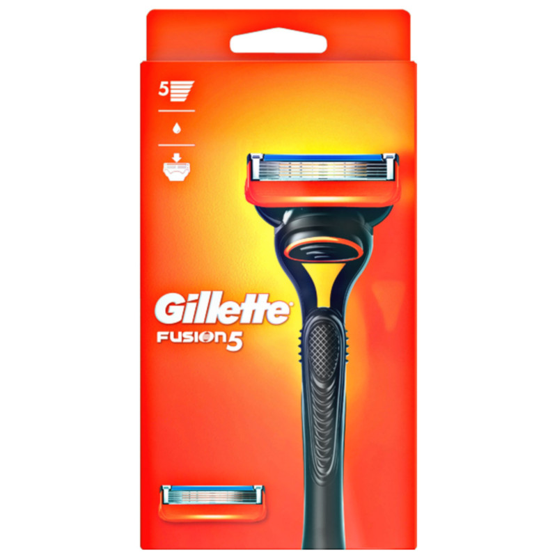 Gillette Fusion 5 Large Lubrastrip Men's Disposable Razors With 5 Sharp Blades