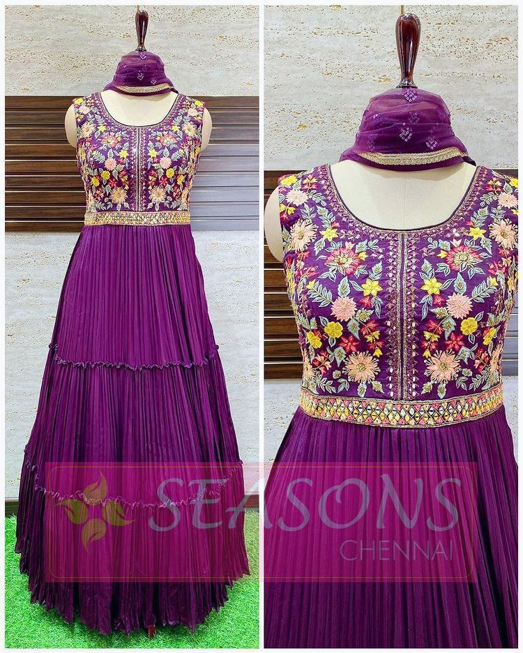 PRESENTING NEW DESIGNER EMBROIDERED ANARKALI GOWN