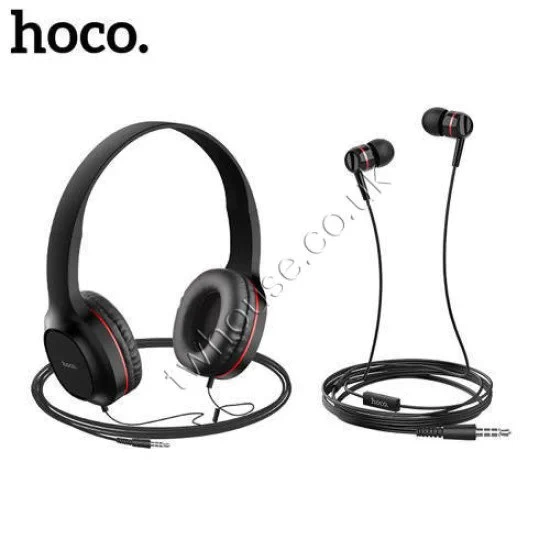 HOCO W24 Enlighten wired headphones with mic set with earphones
