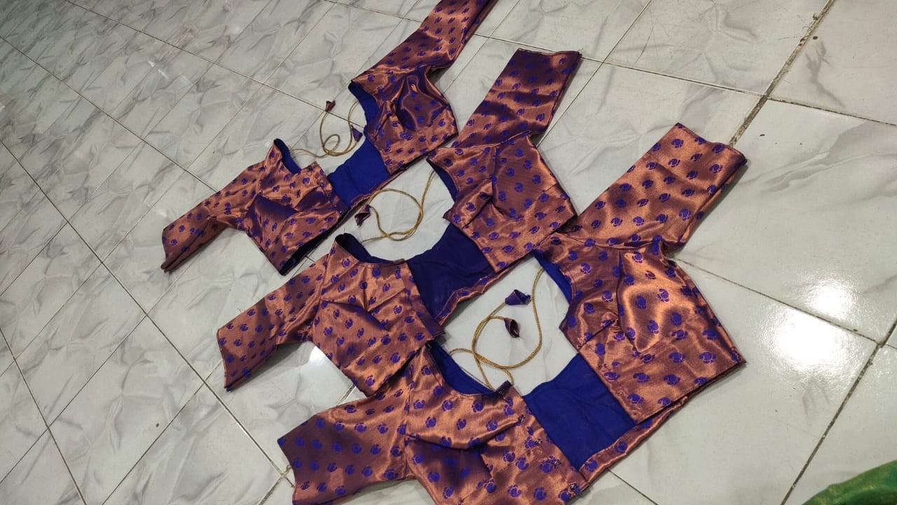 Silk cotton with lining Saree Blouse 1