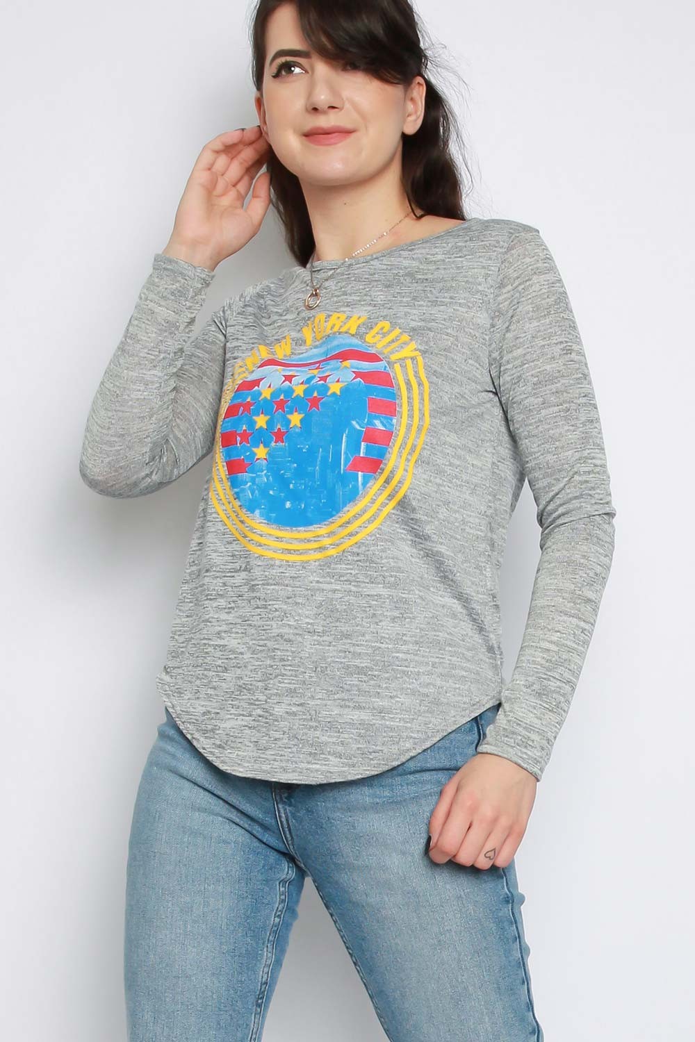 NYC Print Melange Top