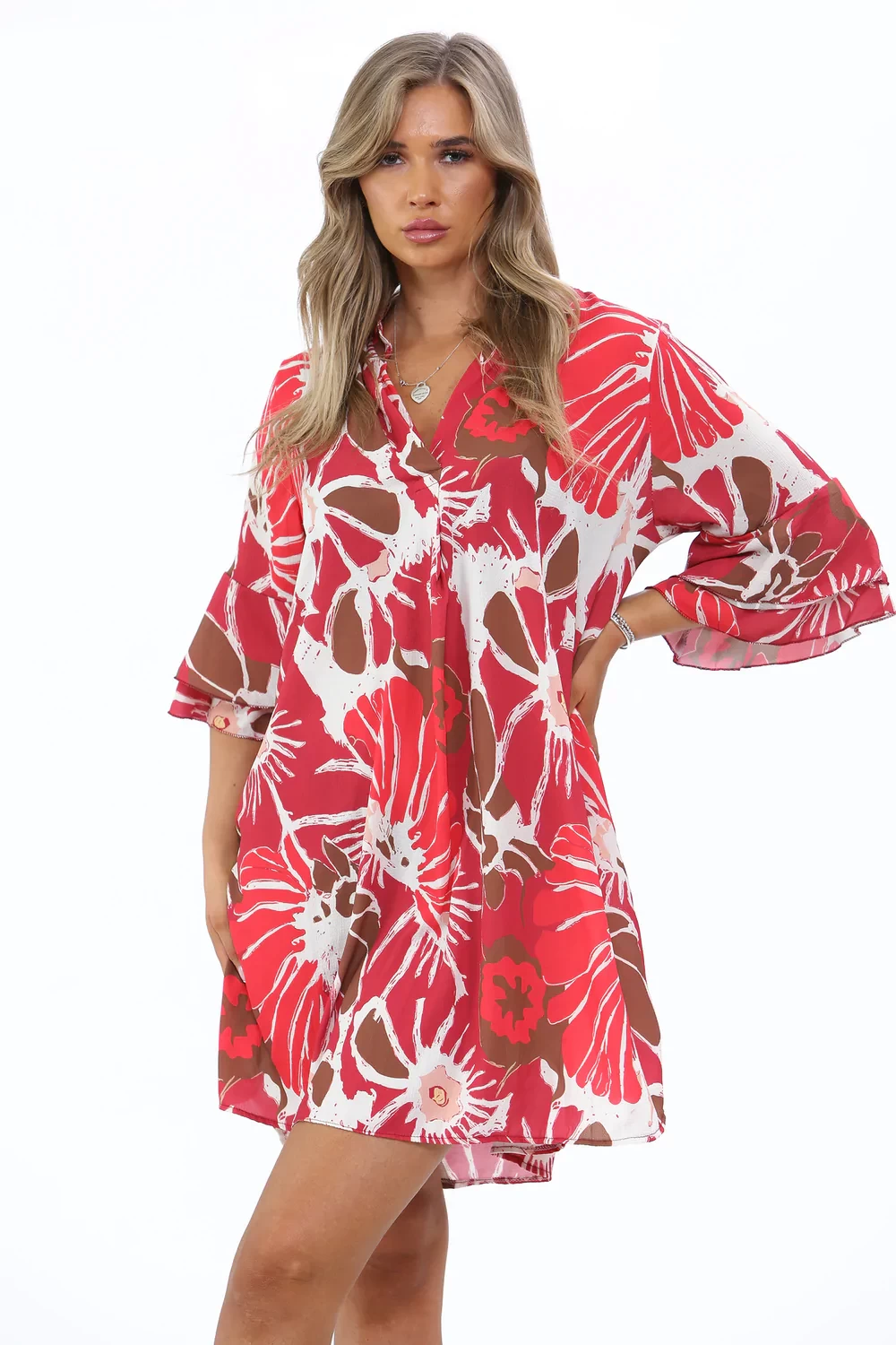 FLORAL BELL SLEEVE TUNIC
