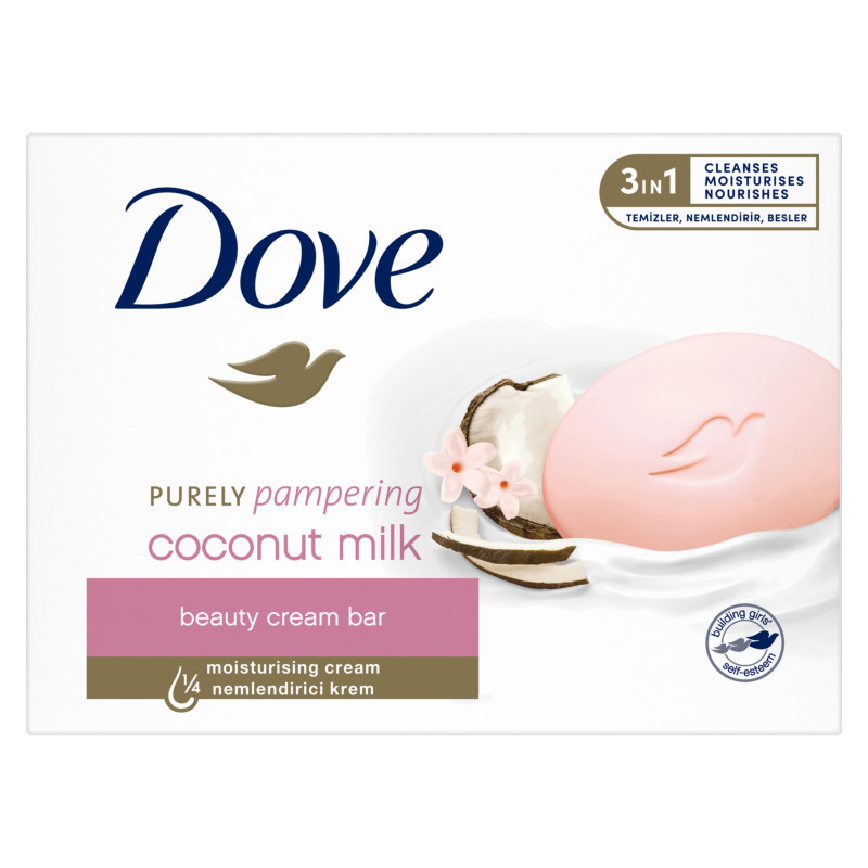 Dove Purely Pampering Coconut Milk Beauty Cream Bar Soap 4x90g