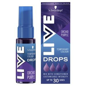 Schwarzkopf Live Colour Drops Purple Hair Dye Orchid Purple Semi Permanent 30ml