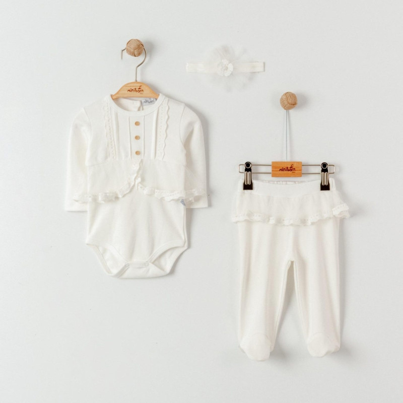 Baby Girls 2pc Spanish Button Romper & Bottoms Set (0-6M)