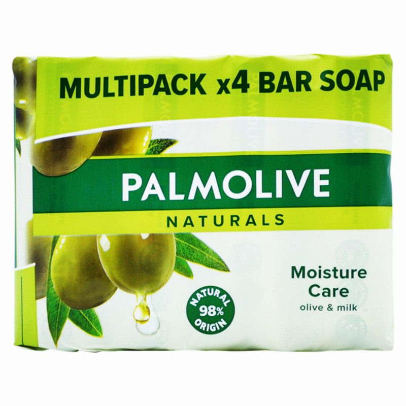 Palmolive Naturals Moisture Care Olive and Milk Bar Soap 4x90g