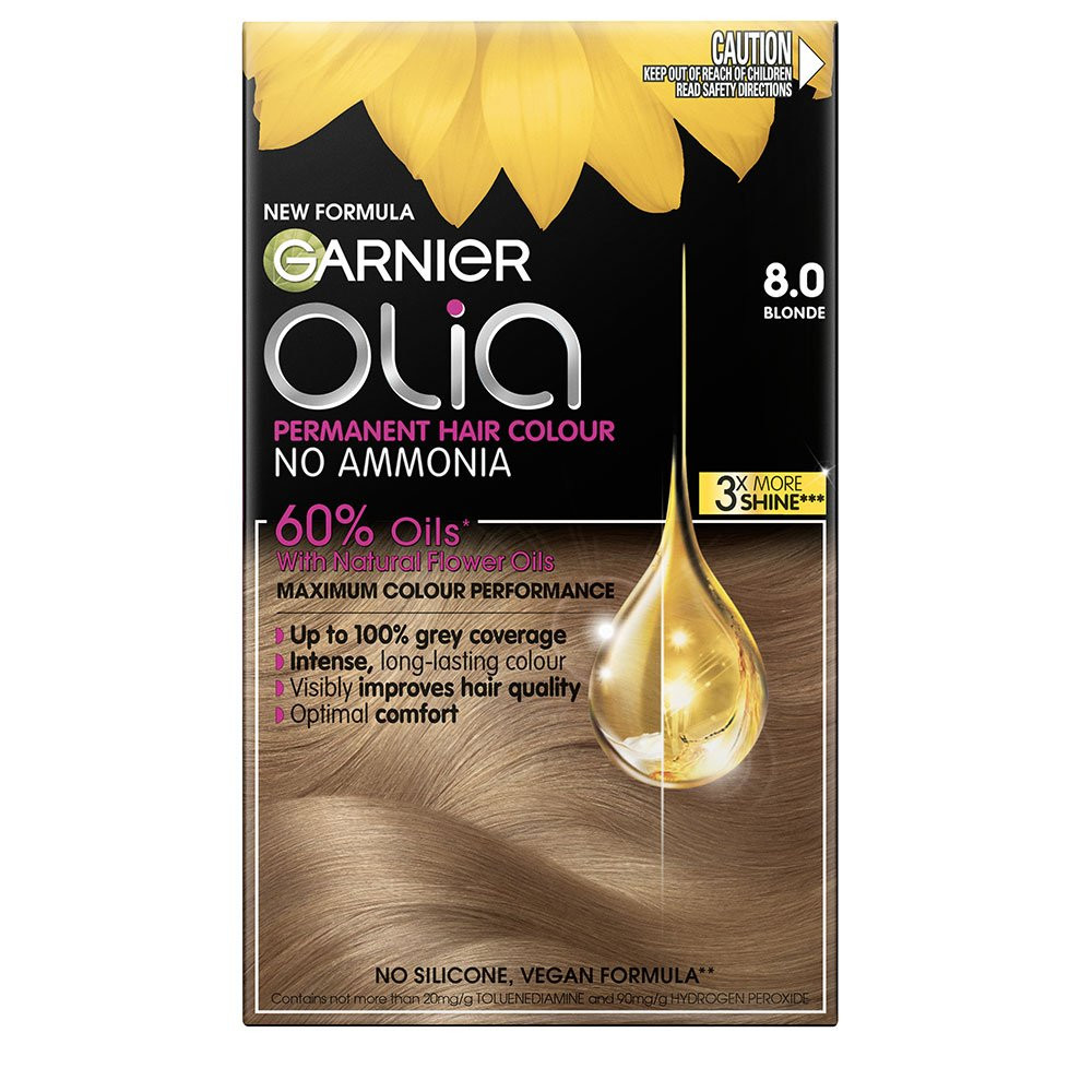 Garnier Olia Permanent No Ammonia Hair Dye Blonde 8.0