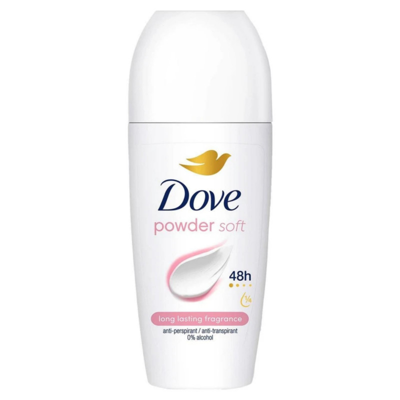 Dove Long-Lasting Fragrance Powder Soft Anti-Perspirant Deodorant Roll On 50ml