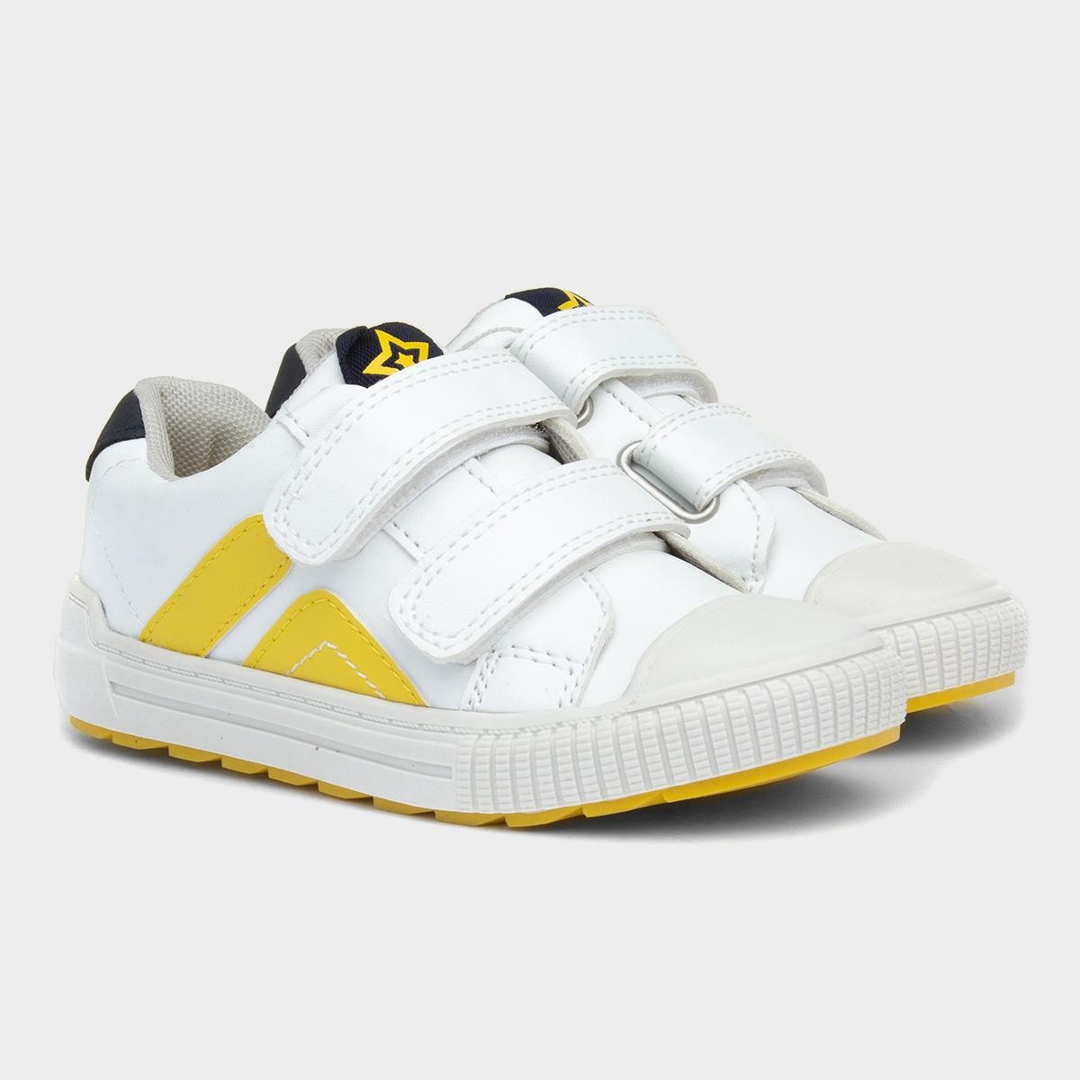 SPROX Kids White and Yellow Casual Shoe