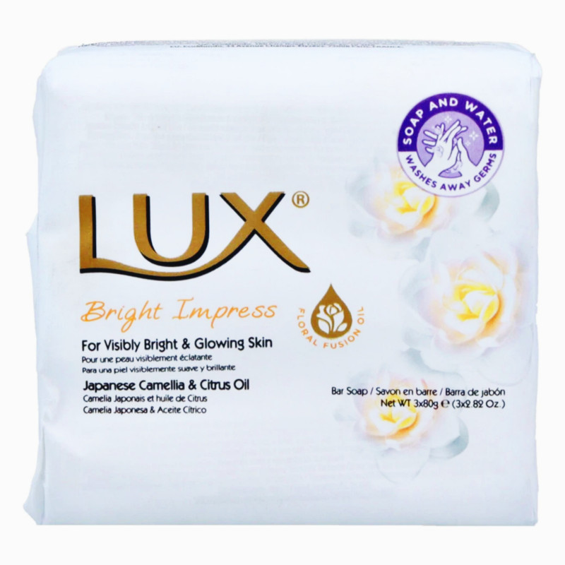 Lux Bright Impress Japanese Camelia and Citrus Oil Beauty Bar Soap 3x80g