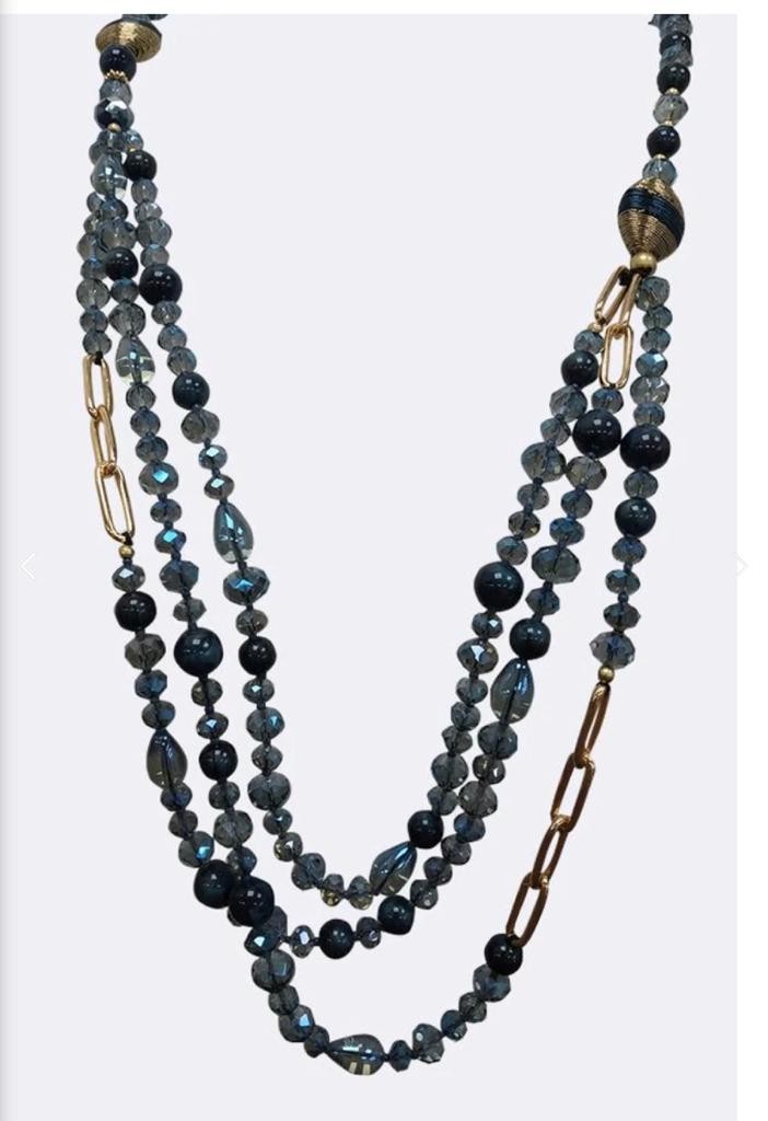 Beaded Layered Heavy Necklace