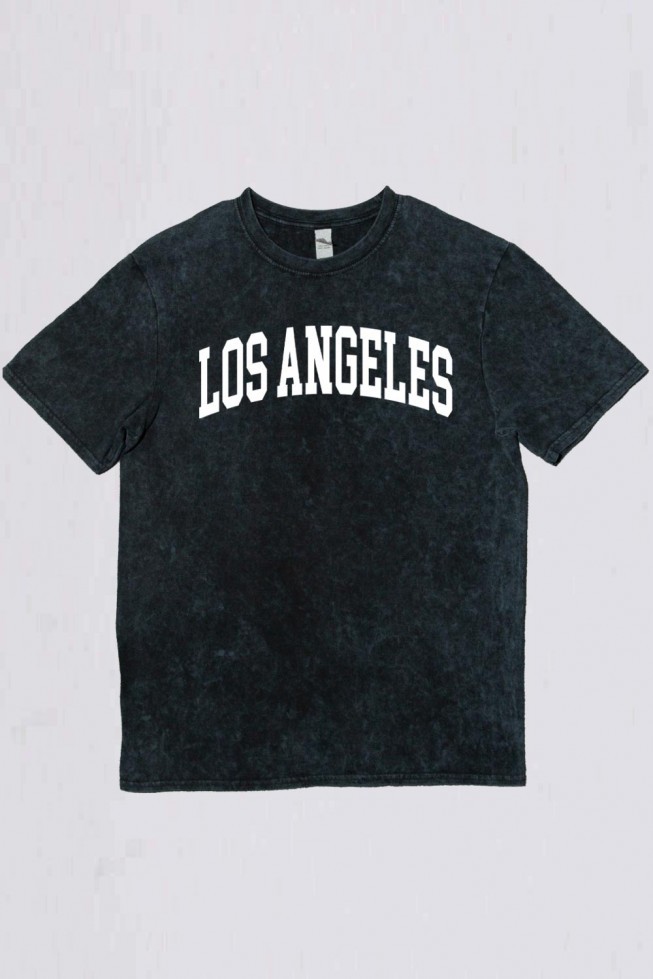 Los Angeles Oversized Acid Wash T-Shirt