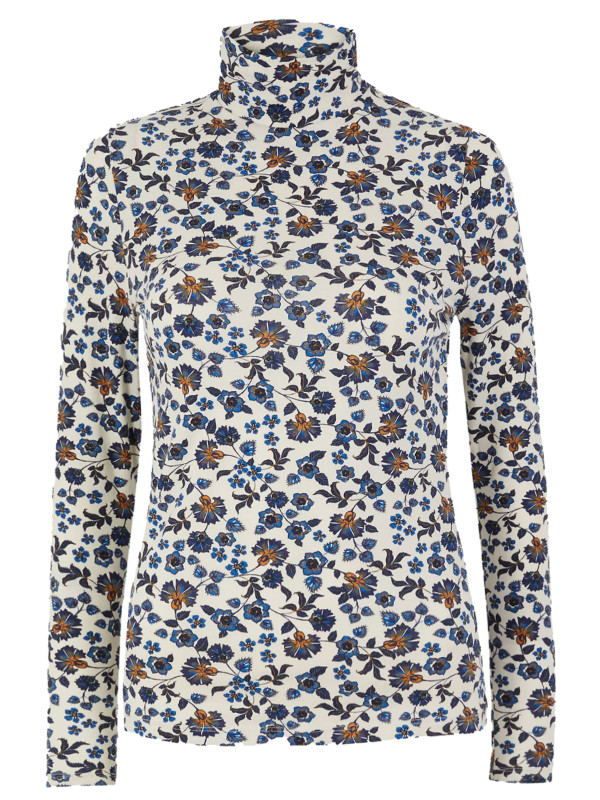 CREAM Cotton Rich Floral Top