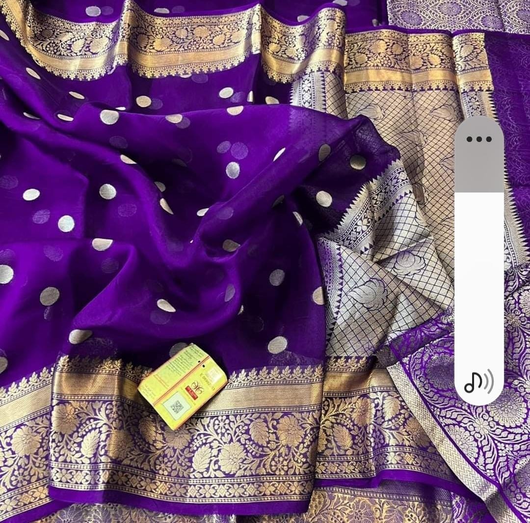 Banarasi kora organza saree