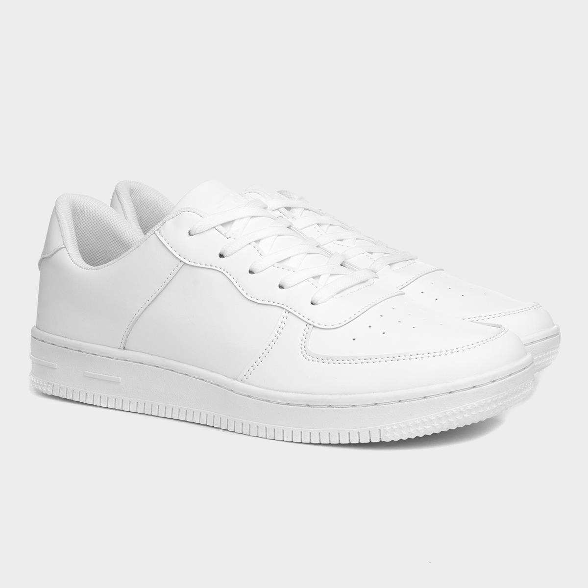 XL Mens White Lace Up Trainer