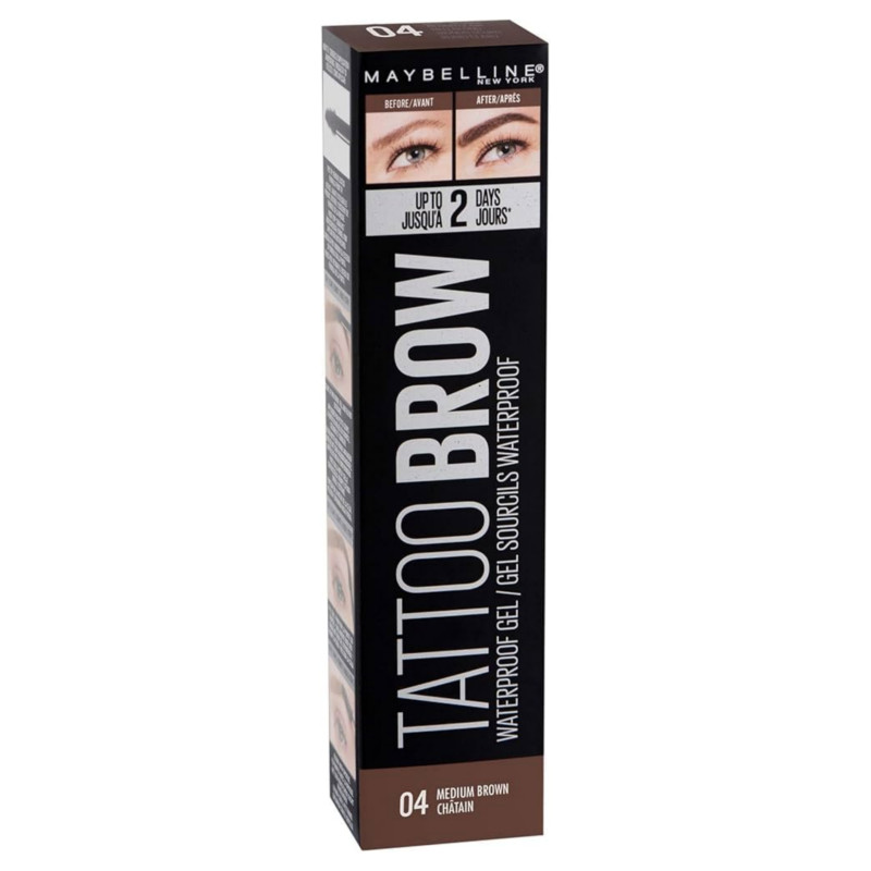 Maybelline Tattoo Brow Waterproof Gel - 04 MEDIUM BROWN
