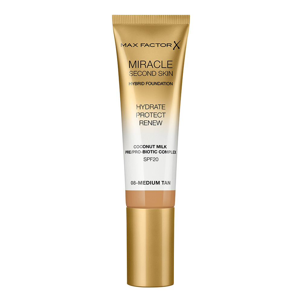 Max Factor Miracle Second Skin Hydrating Foundation - 08 MEDIUM TAN