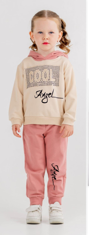 Girls Diamante “Cool Angel” Hooded Tracksuit (2-9Y)